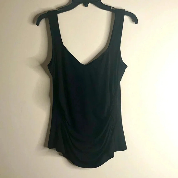 Laundry by Shelli Segal Wide-Strappy Black Top, Size M - Picture 2 of 10
